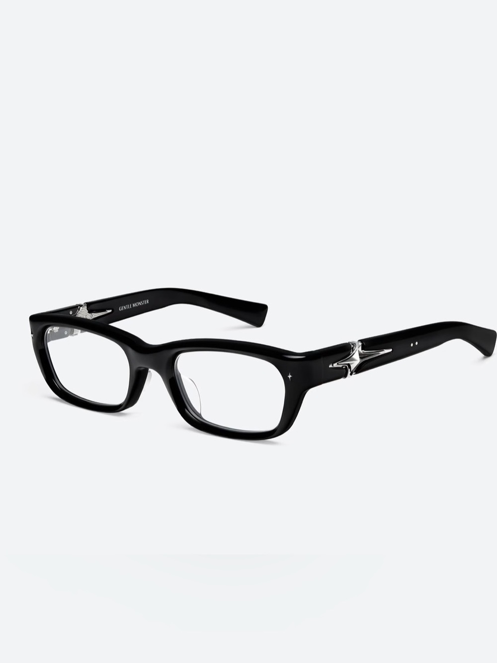 Gentle Monster Kant 01 Black Rectangular clear lenses glasses